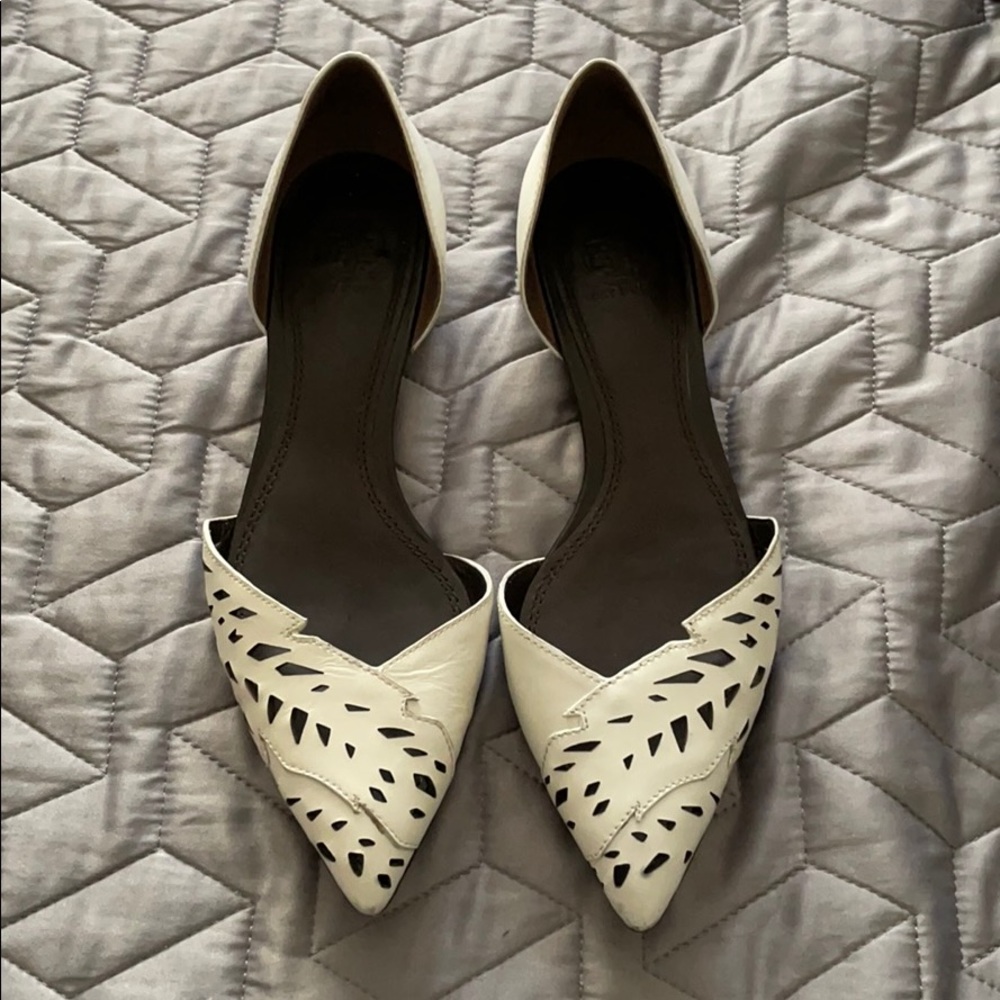 Tory Burch White Flats